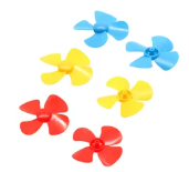 Hélice de 4 aspas compatible, para coche de viento, ventilador pequeño, robot submarino, helicóptero DIY